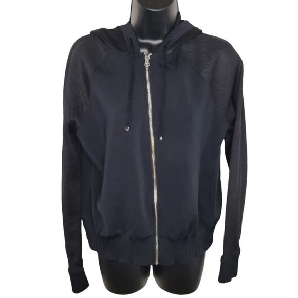 Victoria's Secret Sport black mesh sleeve jacket small - Picture 1 of 7